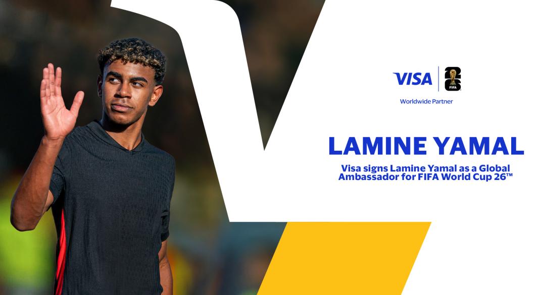 Lamine Yamal, nouveau visage de la campagne mondiale de Visa pour la Coupe du Monde de la FIFA 26™, incarne la jeunesse et l'innovation technologique au service de l'expérience fan.
